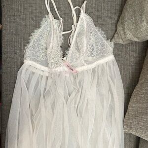 Victoria's Secret White Lace Chemise